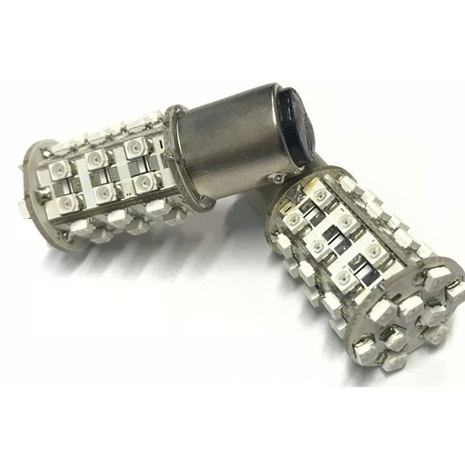 [ABC391] Coppia 2 Lampade Led BAY15D 1157 P21/5W Con 39 Smd 3528 Colore Rosso 2V 2W