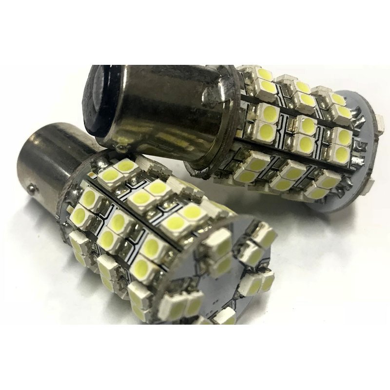 [ABC417] Coppia lampade LED BAY15D 1157 P21/5W bianco freddo 6000K 12V 2W, 60 SMD 3528