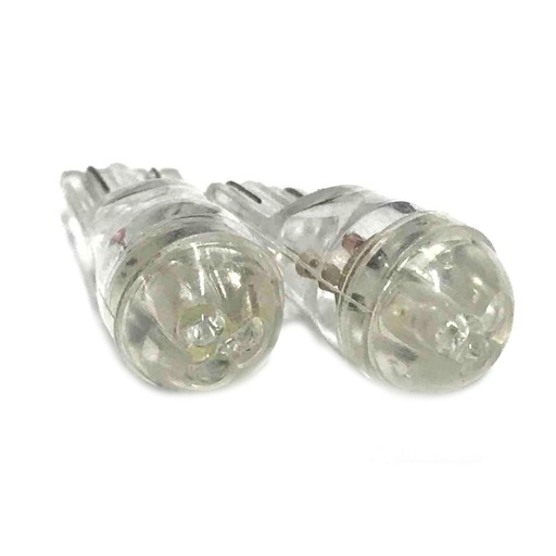 [ABC536] Coppia 2 Lampade Led T10 Con 3 Led F3 Colore Bianco Freddo 6000K 12V 0,2W