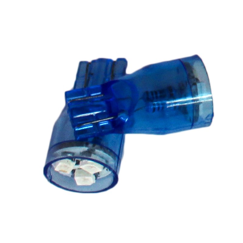 [ABC224] Coppia lampade LED T10 W5W, 3 SMD 3528, blu 12V 0,2W