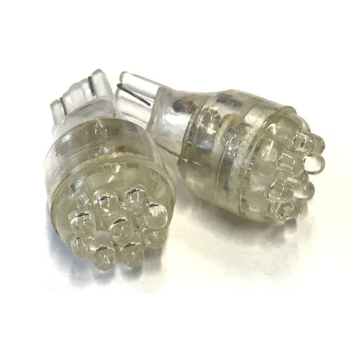 [ABC504] Coppia 2 Lampade Led T10 T15 Con 9 Led F3 Colore Rosso Red 12V 0,2W