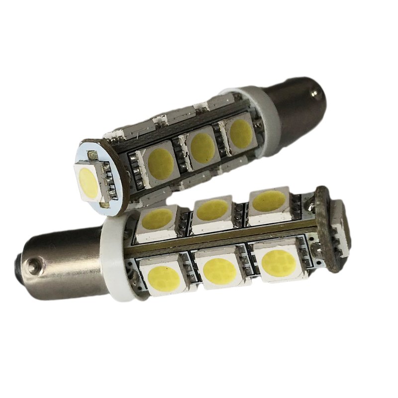 [ABC166] Coppia Lampadine LED BAY9S H6W 13 SMD 5050 Bianco Freddo 6000K 12V 1W