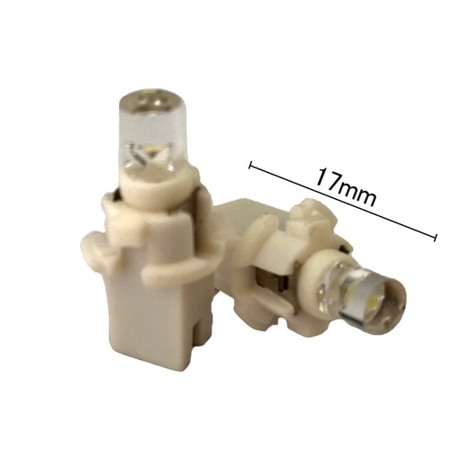 [ABC215] Coppia 2 Lampadine Led T5 Per Luce Cruscotto Con 1 Led F5 Piatto Colore Giallo 12V 0,2W