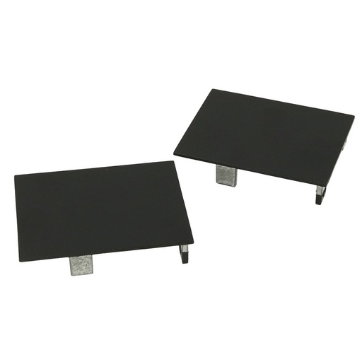 [BA5550B] Coppia Tappi  Coperture Termine Colore Nero Per Chiusure Profilo Alluminio BA5570B