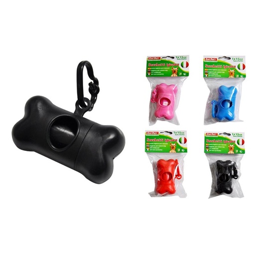 [PS203191] Dispenser Colorati a Forma di Osso Porta Sacchetti per Cani Con 15 Sacchetti Inclusi