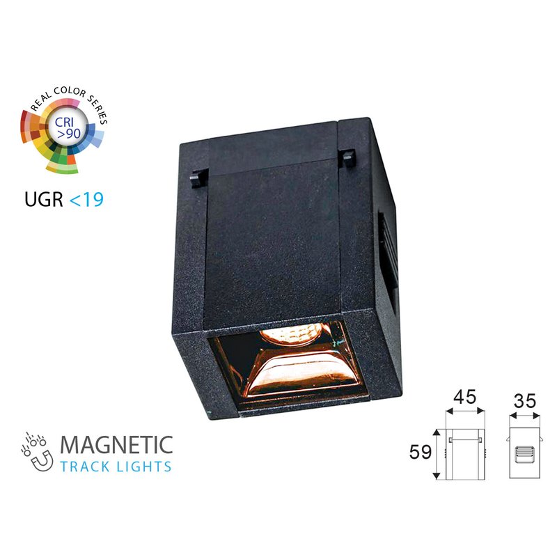 [CB97959N] Faretto Led Spotlight 1W 24V Neutro 4000K CRI 90 UGR 19 Per Sistema Binario Magnetico SKU-7959
