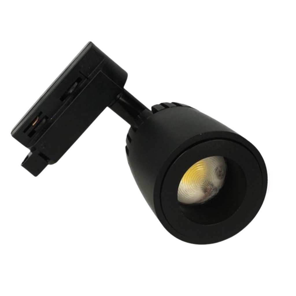 Faretto LED Binario 10W Angolo Regolabile 24°–60° 1000lm 2700K o 4000K Carcassa Nero