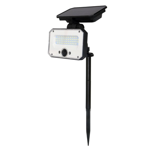 [FE574210N] Faro Led Solare 10W 935LM IP65 4000K Montaggio Da Parete O A Terra Con Picchetto Con Sensore Movimento e Telecomando 4 Modalità