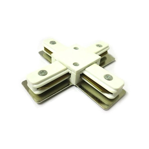 [CB4470] Giunto a X Connettore Per Binario Dei Faretti Led Modello X Colore Bianco Per Mono Fase