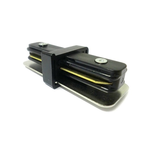 [CB1180] Giunto Lineare a I Connettore Per Binario Illuminazione Faretti Led Modello I Colore Nero Per Mono Fase