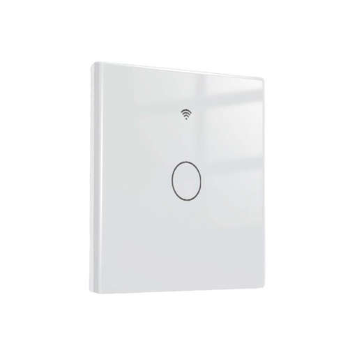 [SH9441W] Interruttore Wifi Da Parete 86X86 Pannello Touch 1 Tasto Colore Bianco WiFi + RF 433 Compatibile con Amazon Alexa e Google Home