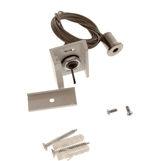 [CB40166] Kit Cavo Sospensione Per Binario Trifase Colore Bianco Filo Da 150cm Per Un Lato CB40103