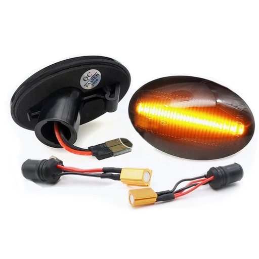[LN3136] Kit Freccia Laterale a Led Side Marker Dinamica Lente Fume Opel Corsa C Combo Astra F Tigra Resistenza Inclusa