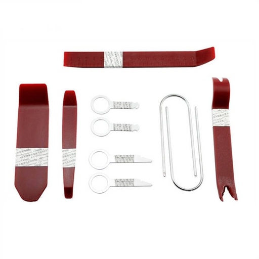 [AL1535] Kit Leva Antigraffio Strumenti Rimozione Professionale Per Smontaggio Audio Video Luci Cruscotto Auto 10 Pezzi