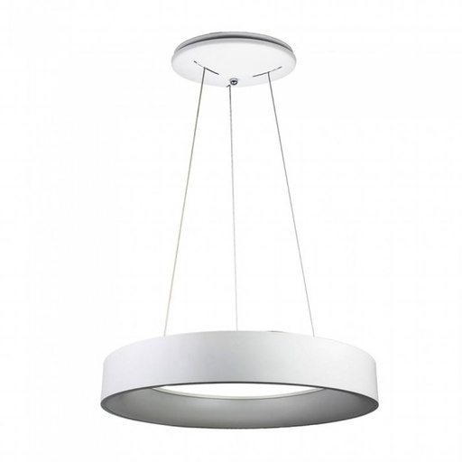 [SV3995] Lampada Led A Sospensione Moderno Circolare Colore Bianco Diametro 600mm 30W 3000K Dimmerabile SKU-3995