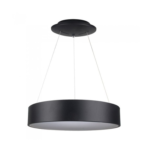 [SV3996] Lampada Led A Sospensione Moderno Circolare Colore Nero Diametro 600mm 30W 3000K Dimmerabile SKU-3996
