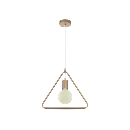 [SV3838] Lampadario a Sospensione Forma Triangolo in Metallo Colore Nero Opaco Con Portalampada E27 Max 60W SKU-3838