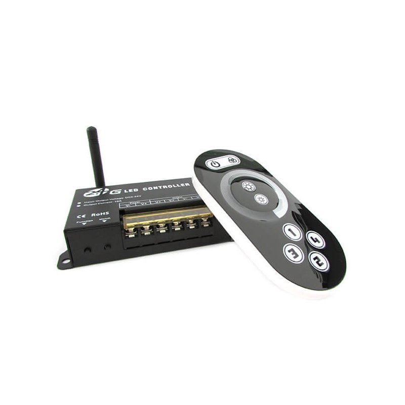 Led Dimmer Mono Colore Centralina 2,4G Controller Telecomando RF Wireless 12V 24V 16A Bobina Led RF203