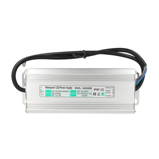 [CC7120] Led Driver CC Impermeabile IP67 3600mA 25-36VDC 120W Alimentatore Corrente Costante