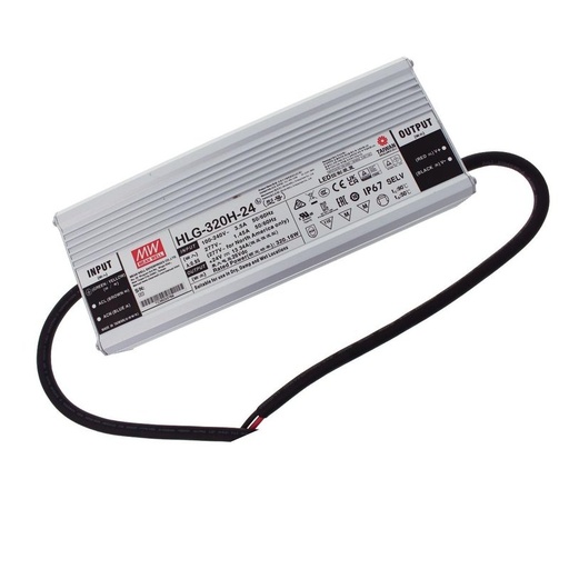 [MW-HLG-320H-24] MW MEAN WELL HLG-320H-24 Alimentatore Led Driver CV CC IP67 320W 24V 13,34A Input 220V e 110V