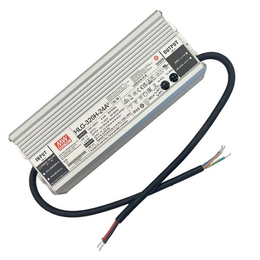 [MW-HLG-320H-24A] MW MEAN WELL HLG-320H-24A Alimentatore Led Driver CV CC IP67 320W 24V 13,34A Input 220V e 110V
