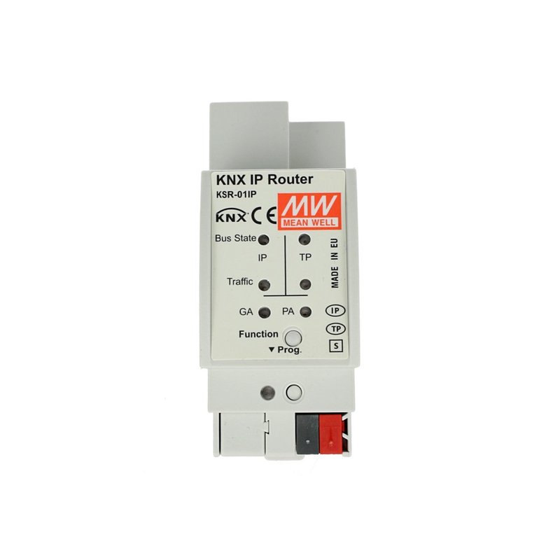 [KNX-KSR-01IP] MW MEAN WELL KSR-01IP Router IP Accoppiatore Linea Area KNX Konnex IP RJ45 Ethernet Con Guida DIN Binario