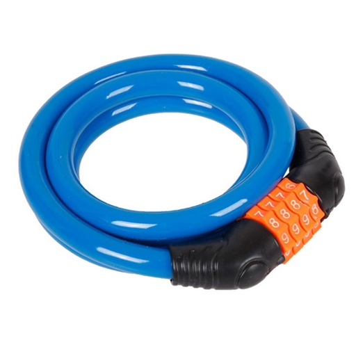 [PT619571] Lucchetto Bici Combinazione 4 Cifre 11X1200mm Per Bicicletta Monopattino Colore Assortito