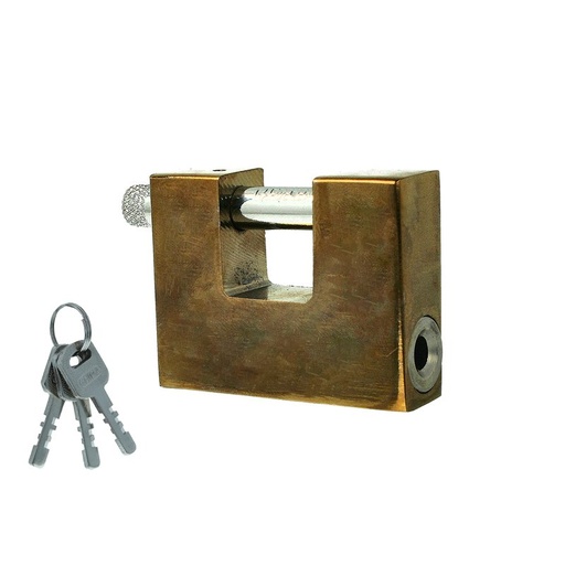 [AS614730] Lucchetto Corazzato Antiscasso 60mm Con 3 Chiavi Colore Ottone