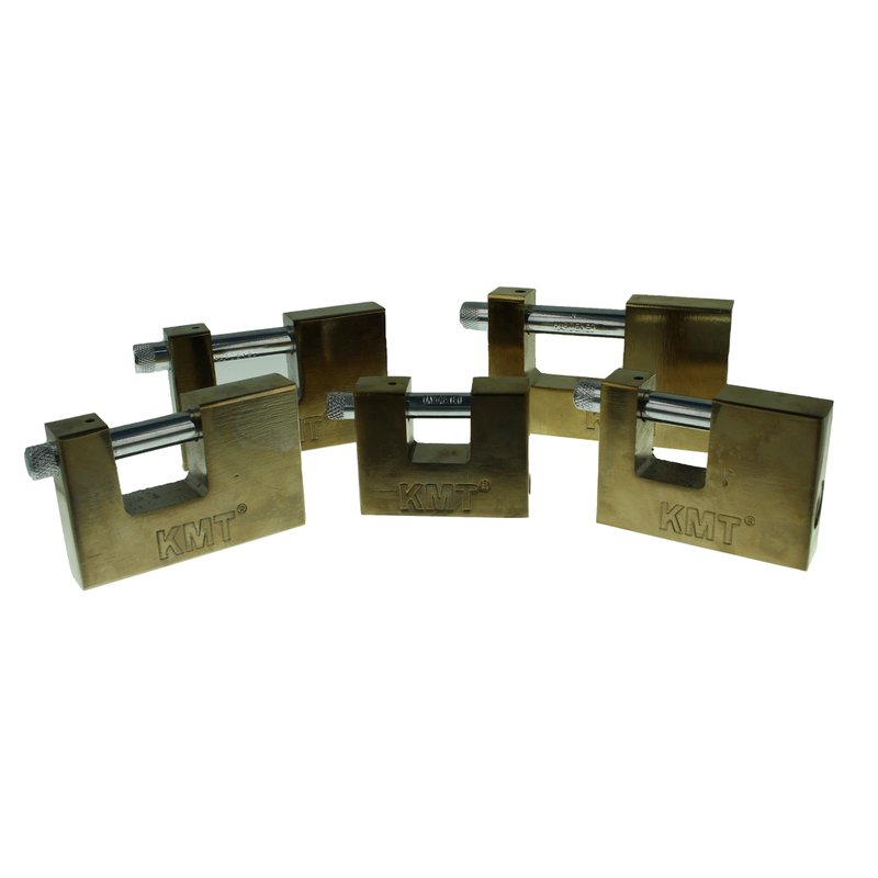 [AS614733] Lucchetto Corazzato Antiscasso 90mm Con 3 Chiavi Colore Ottone