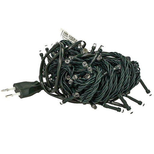 [NN4324F] Luci Per Natale Catena 300 Led 24M Colore Bianco Freddo IP44 Lucciole Per Decorazione Natalizie Con Filo Verde