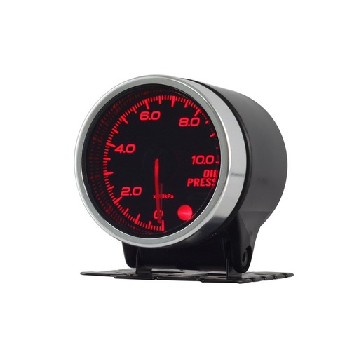[MG2704BAR] Manometro Analogico Pressione Olio BAR Oil Press Gauge 52mm 12V Auto Doppio Ingresso Alimentazione 10 Colori