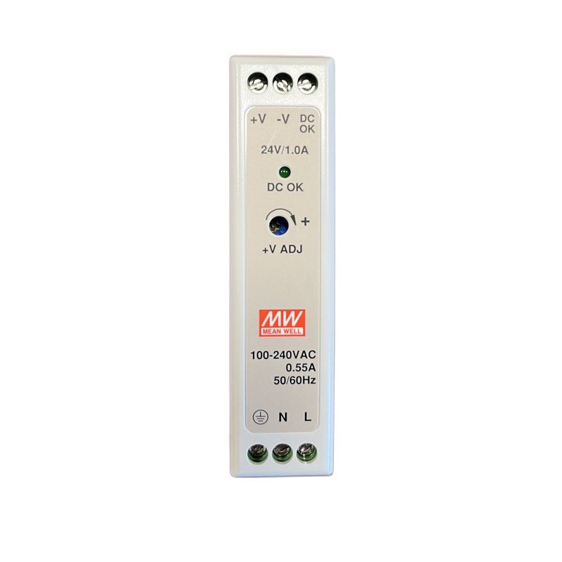[MW-MDR-20-24] MW MEAN WELL MDR-20-24 Alimentatore Guida DIN 20W 24V 1A Input 220V e 110V