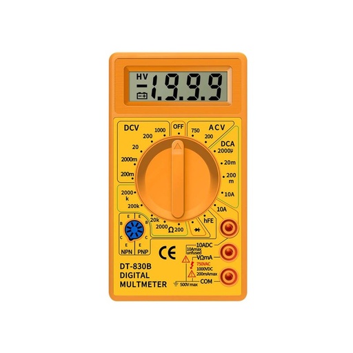 [AS83321] Multimetro Digitale Voltmetro Amperometro Ohm Tester DT830B
