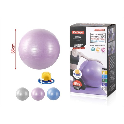 [AD202239] Palla Pilates Fitness Da Ginastica Yoga Grande 65cm Colore Assortito