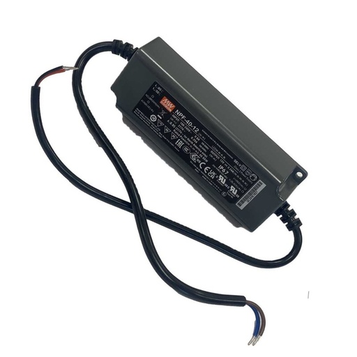 [MW-NPF-40-12] MW MEAN WELL NPF-40-12 Alimentatore Trasformatore IP67 40W 12V 3,34A Input 220V e 110V