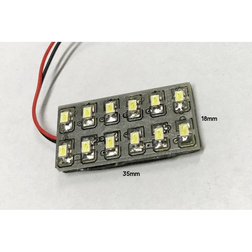 [ABC487B] Pannello LED 12V blu 1,5W, 12 SMD 3528, plafoniera adesiva 35x18mm