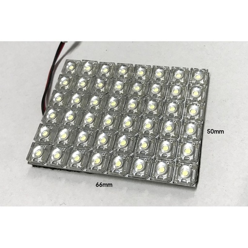 [ABC454F] Pannello LED 12V bianco freddo 6000K 5W, 48 LED F5 Flux, plafoniera adesiva