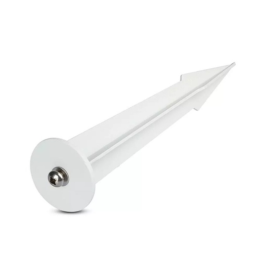 [FE0662] Picchetto in Alluminio per Fari Led Flood Light Colore Bianco Modello Grande Diametro 60mm Altezza 265mm SKU-7537