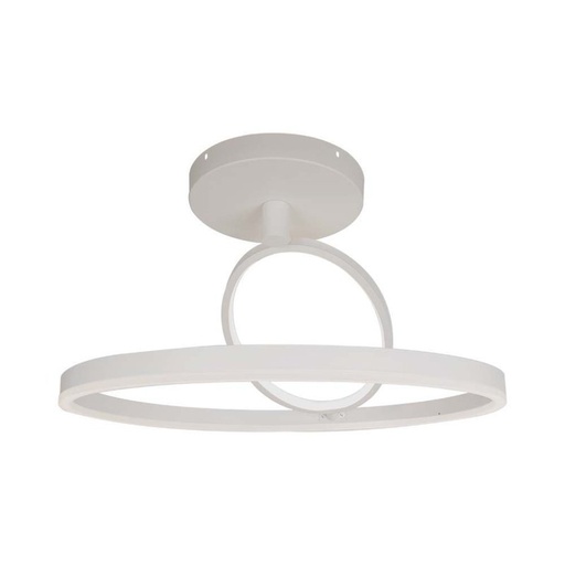 [LP14985N] Plafoniera Lampadario LED 37W 4000lm Doppio Anelli Incrociate Colore Bianco D495mm 4000K SKU-14985