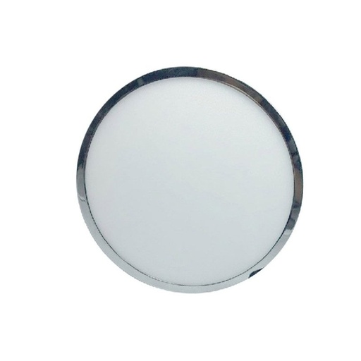 [LP6370C] Plafoniera Pannello Led Slim Rotondo Montaggio a Plafone 18W 3000K Cromato SKU-6370