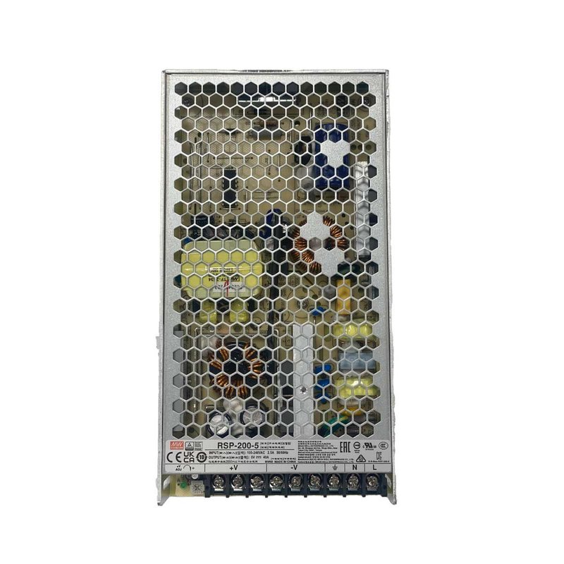 [MW-RSP-200-5] MW MEAN WELL RSP-200-5 Alimentatore Led 200W 5V 40A Senza Ventola Input 220V e 110V