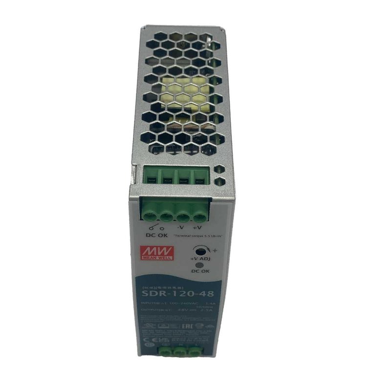 [MW-SDR-120-48] MW MEAN WELL SDR-120-48 Alimentatore DIN RAIL 120W 48V 2,5A Per Automazione Industriale Input 220V 110V