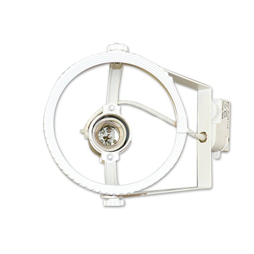 [CB0711] Portafaretto Supporto Faro Per Binario Monofase Con Attacco E27 PAR38 Orientabile Spot Colore Bianco SKU-3569