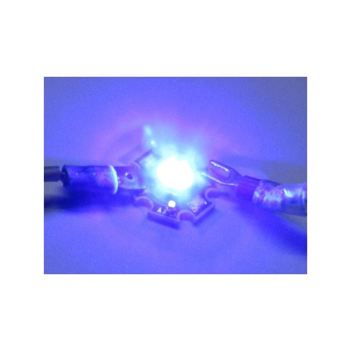 [PL0101B] Power Led 1W Colore Blue 3,0-3,4V DC 350mA 20 Lumen Piastra Dissipatore Inclusa 460-470nm