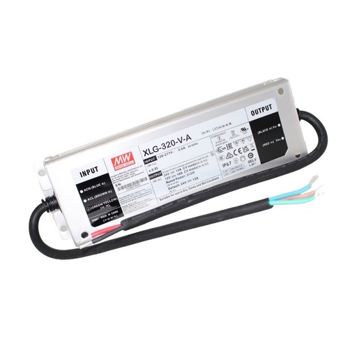 [MW-XLG-320-V-A] MW MEAN WELL XLG-320-V-A Alimentatore Led Driver 24V 13A 312W 12V 18A 216W IP67 Input 220V e 110V