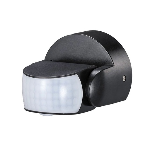 [CL6611B] Sensore di Movimento Infrarossi IP65 Colore Nero Montaggio a Parete Soffitto Snodabile a 180° SKU-6610