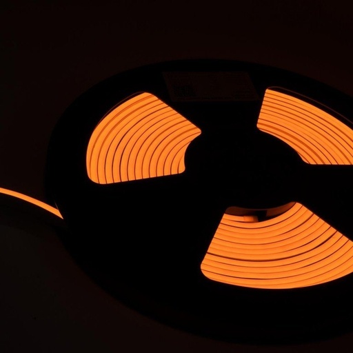 [SL240810Y] 24V Bobina Striscia LED Neon Flex Giallo Yellow 10 Metri IP65 10W/M Tagliabile