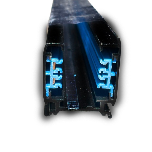 [CB40203] Solo Binario Guida Trifase Quadrato Da 3 Metri Colore Nero Per Controllare 3 Gruppi Di Fari Led Nella Stessa Barra Da Soffitto O A Sospensione