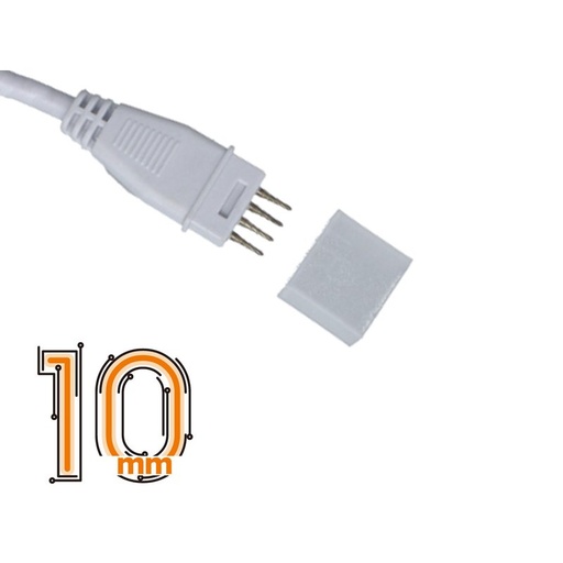 [SLG10741] Spina Alimentatore Trasformatore Raddrizzatore 4 Pin Passo 10mm Connettore Rapido Tapo Incluso Per Striscia Led 220V RGB Modello Manuale