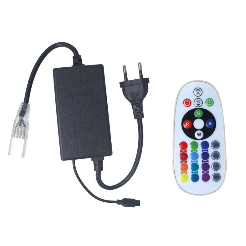 [SLG12742] Spina Alimentatore Trasformatore Raddrizzatore 4 Pin Passo 12mm Connettore Rapido Tapo Incluso Per Striscia Led 220V RGB Modello Con Telecomando